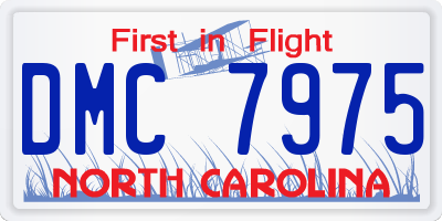 NC license plate DMC7975