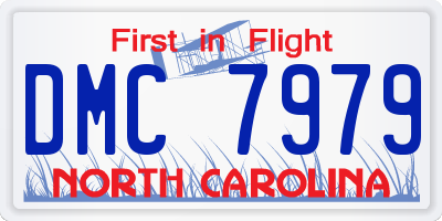 NC license plate DMC7979