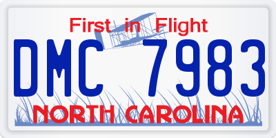 NC license plate DMC7983