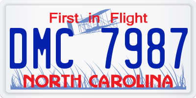 NC license plate DMC7987