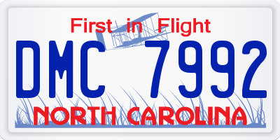 NC license plate DMC7992