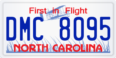 NC license plate DMC8095