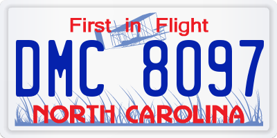 NC license plate DMC8097