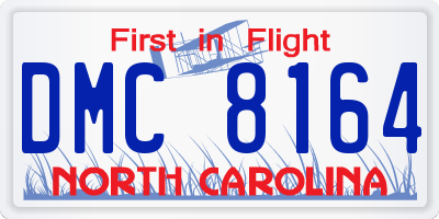 NC license plate DMC8164