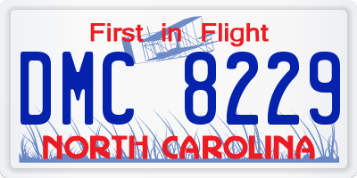 NC license plate DMC8229