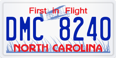 NC license plate DMC8240