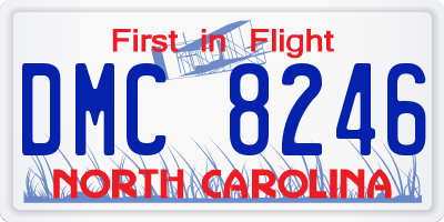 NC license plate DMC8246
