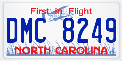 NC license plate DMC8249