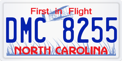 NC license plate DMC8255