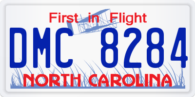 NC license plate DMC8284