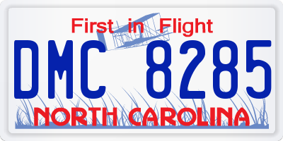 NC license plate DMC8285
