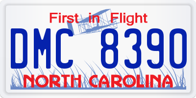 NC license plate DMC8390