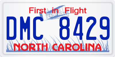 NC license plate DMC8429