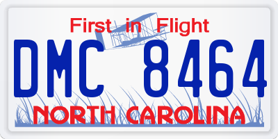 NC license plate DMC8464