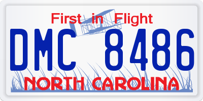 NC license plate DMC8486