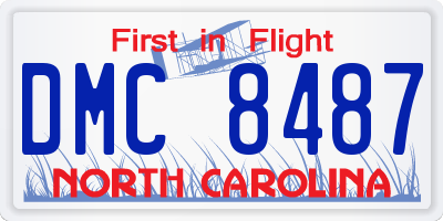 NC license plate DMC8487