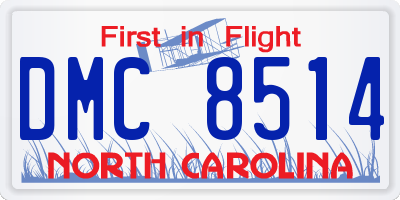 NC license plate DMC8514