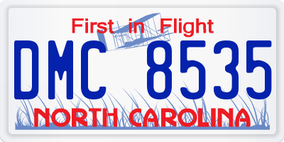 NC license plate DMC8535
