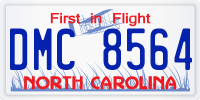 NC license plate DMC8564