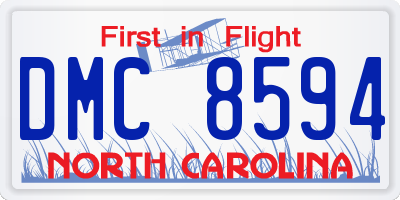 NC license plate DMC8594