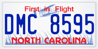 NC license plate DMC8595