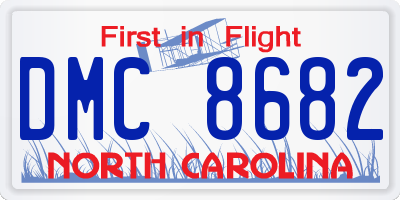 NC license plate DMC8682