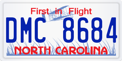 NC license plate DMC8684