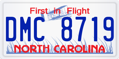 NC license plate DMC8719