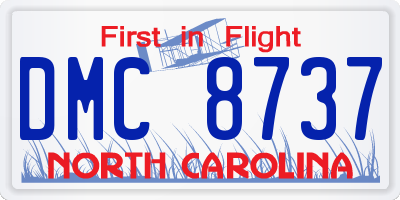 NC license plate DMC8737