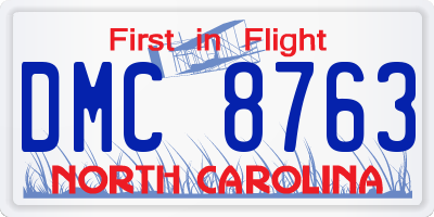 NC license plate DMC8763
