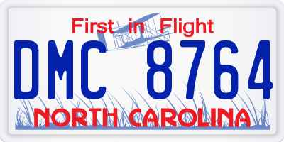 NC license plate DMC8764