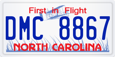 NC license plate DMC8867