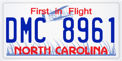 NC license plate DMC8961