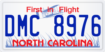 NC license plate DMC8976