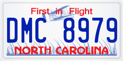 NC license plate DMC8979