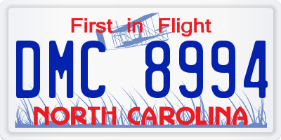NC license plate DMC8994