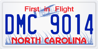 NC license plate DMC9014
