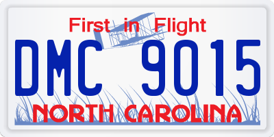 NC license plate DMC9015