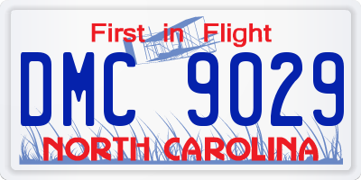 NC license plate DMC9029