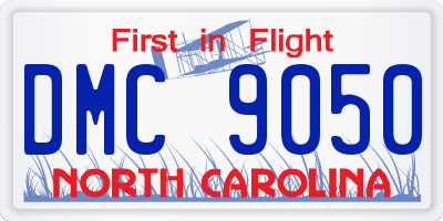 NC license plate DMC9050