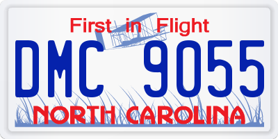 NC license plate DMC9055
