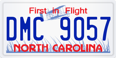 NC license plate DMC9057