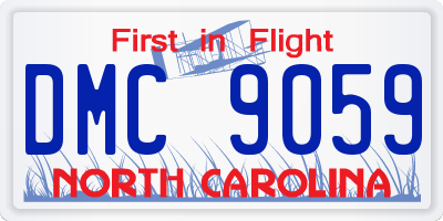 NC license plate DMC9059