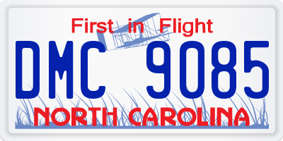 NC license plate DMC9085
