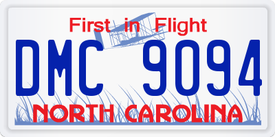 NC license plate DMC9094