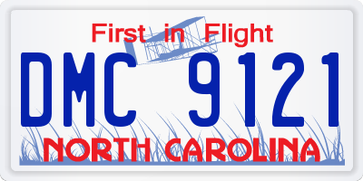 NC license plate DMC9121
