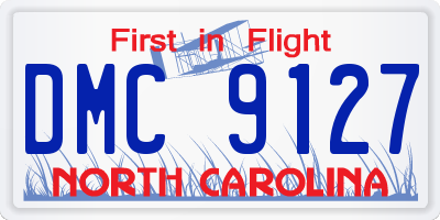 NC license plate DMC9127