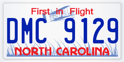 NC license plate DMC9129