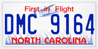 NC license plate DMC9164