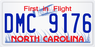 NC license plate DMC9176